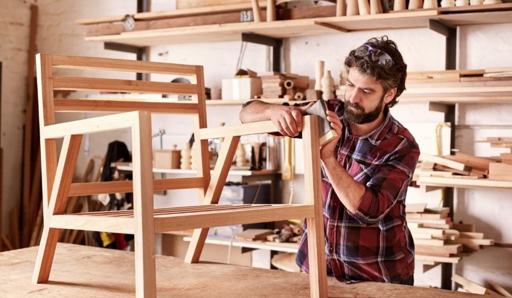 man making a chair