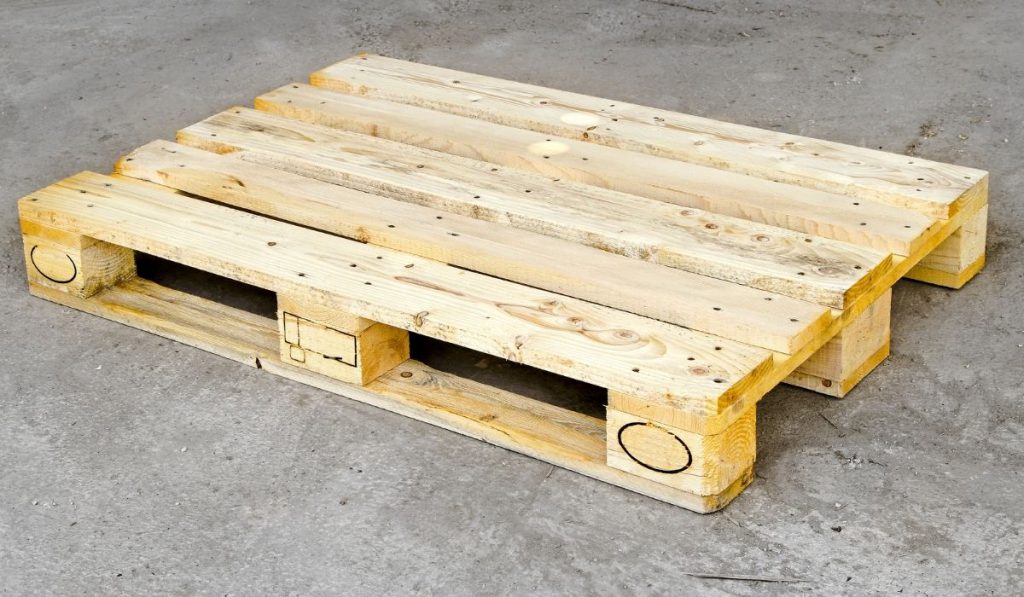 wooden pallets that can be used in the storage facility